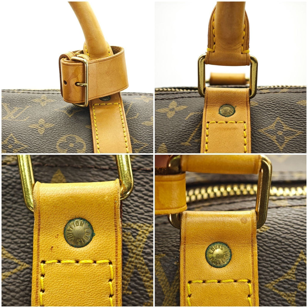 LOUIS VUITTON Keepall 55 M41424 Monogram Travel Boston Bag Brown Unisex