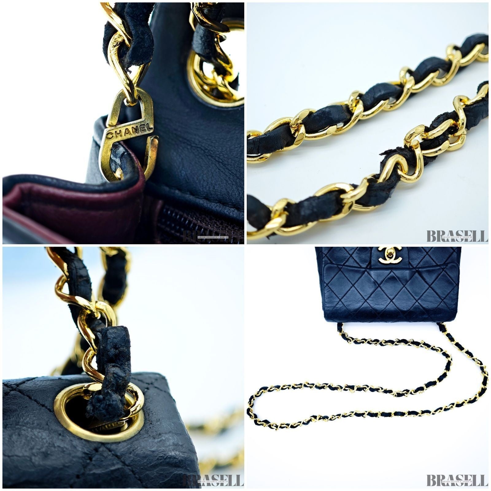 Borsa a tracolla Chanel Mini Matelassé in pelle di agnello con catena...