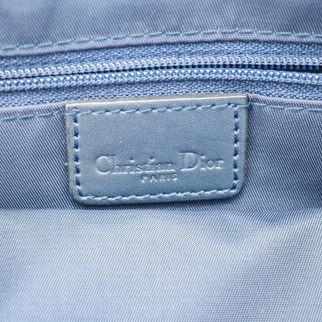 Dior Trotter Tote Bag Canvas and Leather Navy Color