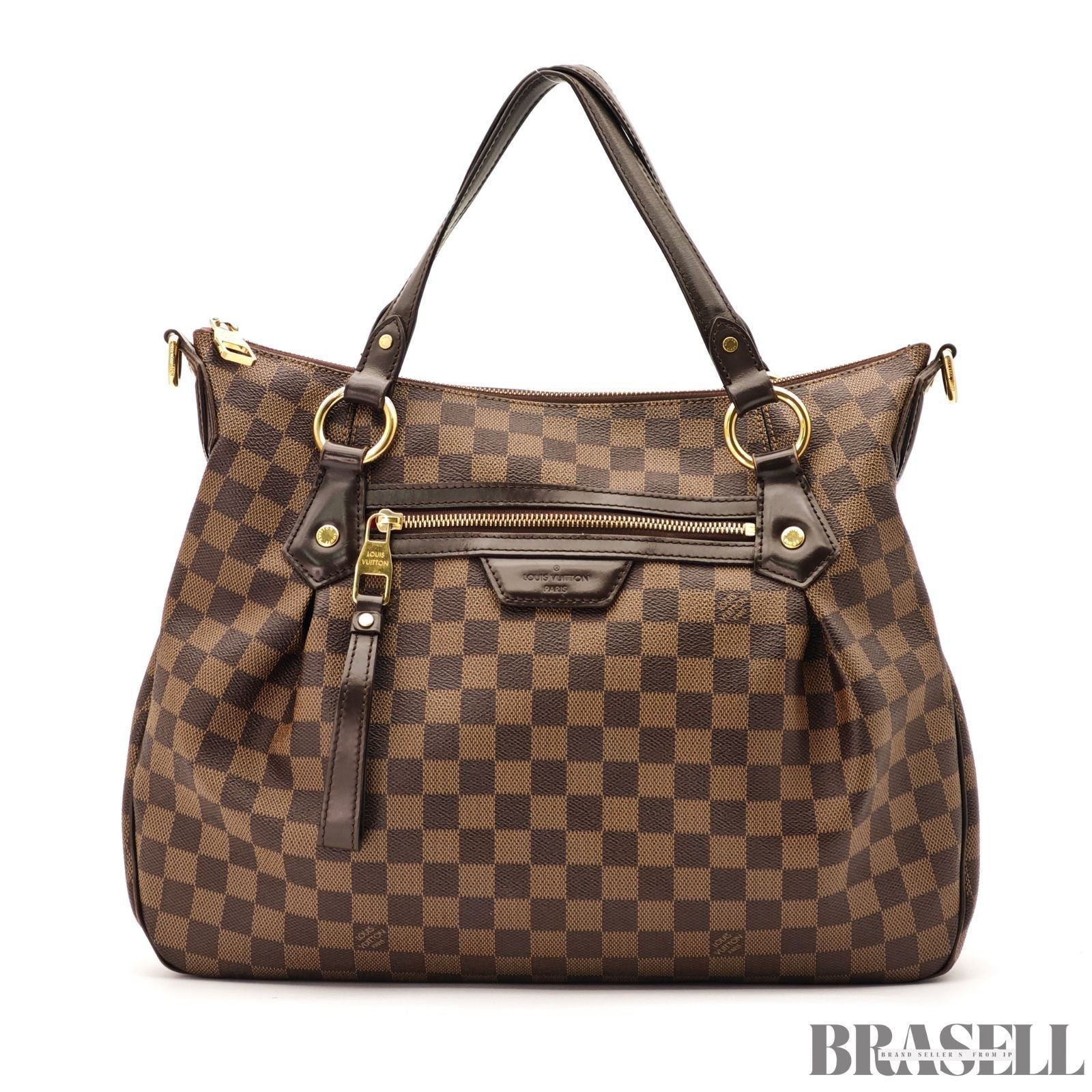 LOUIS VUITTON Evora MM 2 Way Shoulder Handbag N41131 Damier Canvas Brown