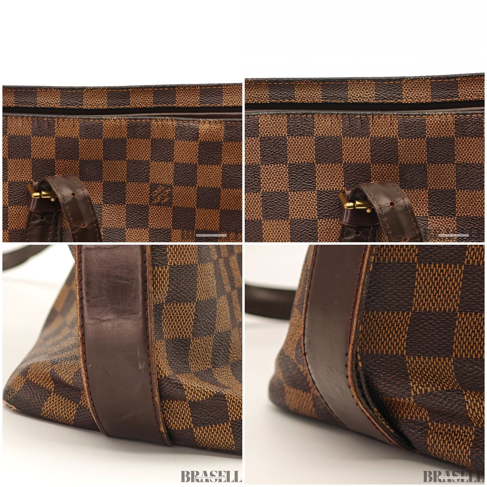 Louis Vuitton Chelsea N51119 Handbag Tote Bag Horizontal Large Capacity Brown