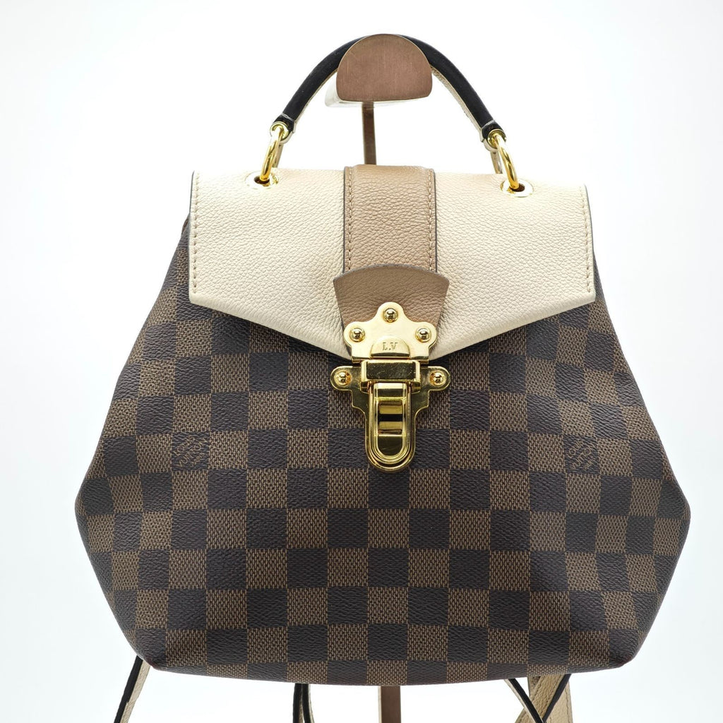 LOUIS VUITTON Damier Clapton N42259 Backpack with Flap Brown Women's