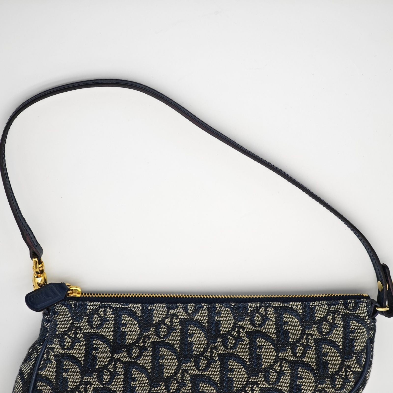 Dior Trotter Saddle Bag Handbag Mini Navy Women’s