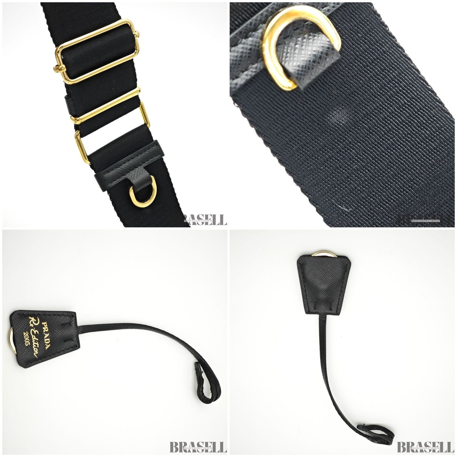 PRADA Re-Edition 2005 Saffiano 1BH204 Handbag Chain Nero Black Leather