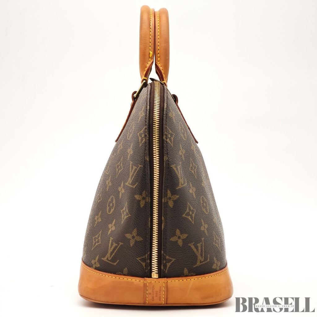 Louis Vuitton Alma PM M51130 Monogram Bag Handbag Coated Canvas Brown