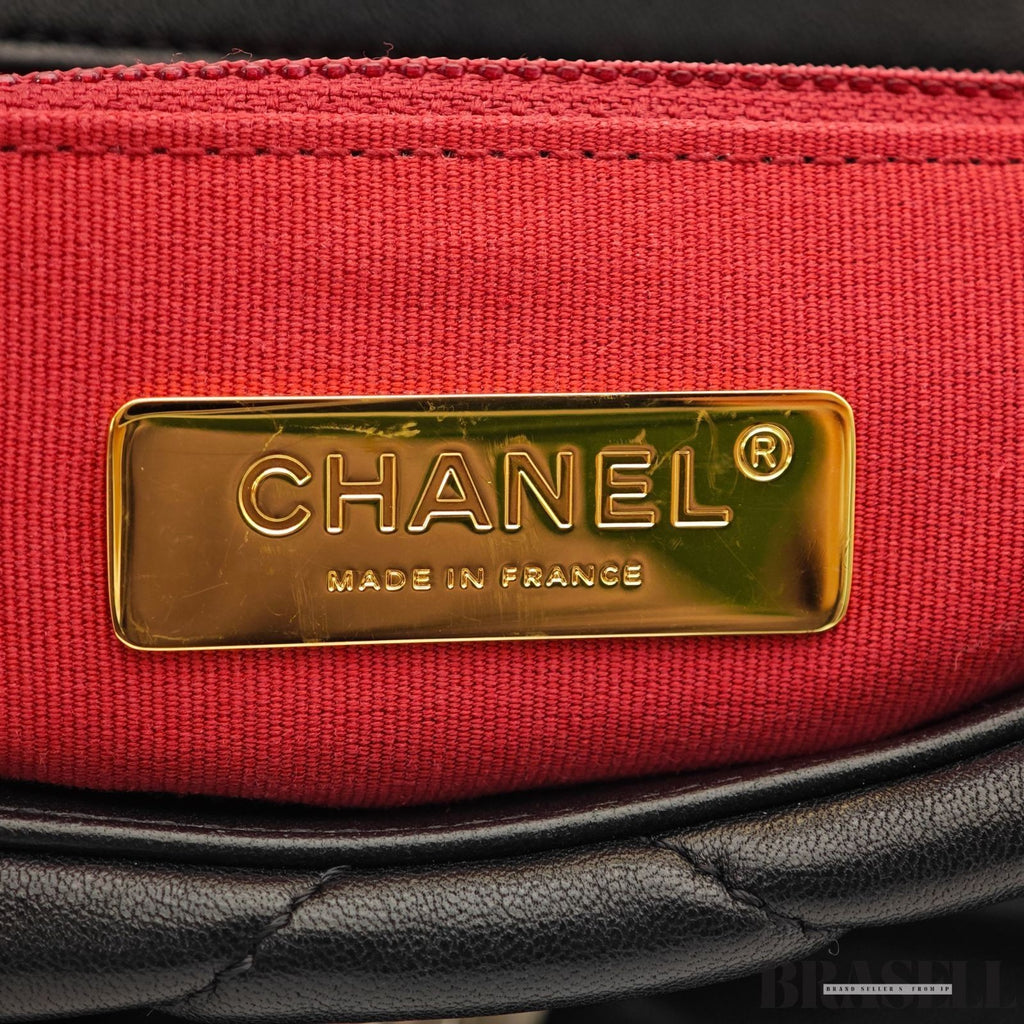 CHANEL 19 Matelasse 2way Chain Shoulder Bag Handbag AS1160 Leather Black