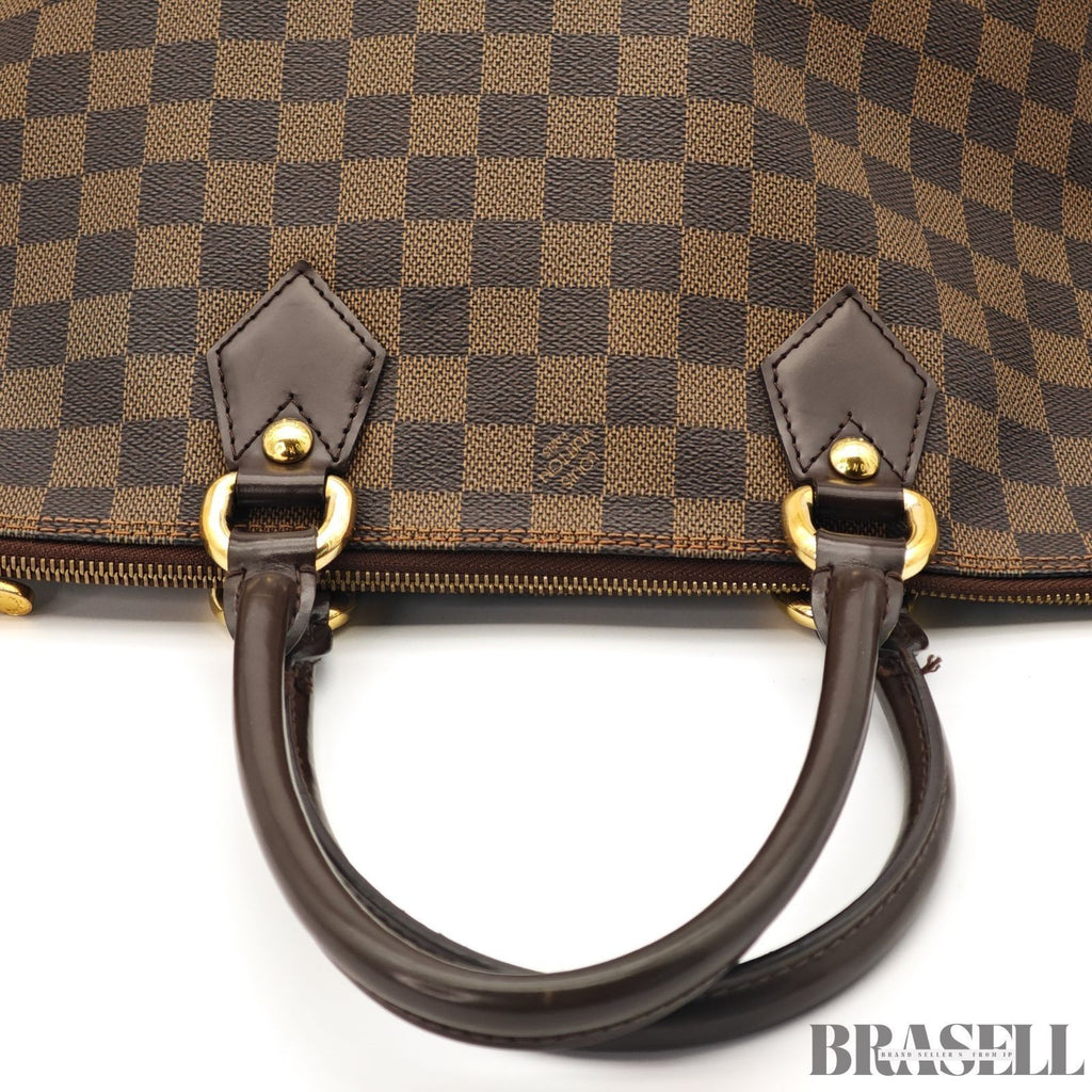 LOUIS VUITTON Saleya PM Tote Bag Handbag N51183 Brown Damier Canvas Leather