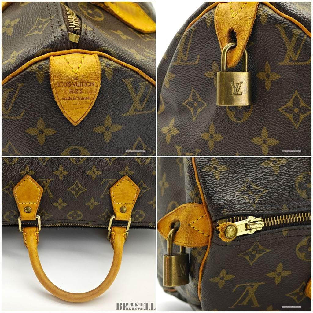 LOUIS VUITTON Speedy 30 M41526 Monogram Handbag Brown Women’s