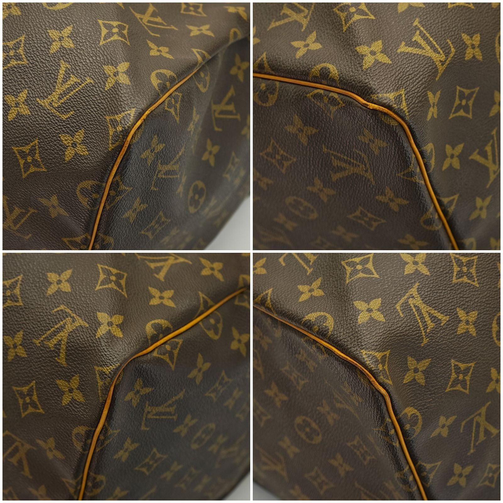 LOUIS VUITTON Keepall 55 M41424 Monogram Travel Boston Bag Brown Unisex