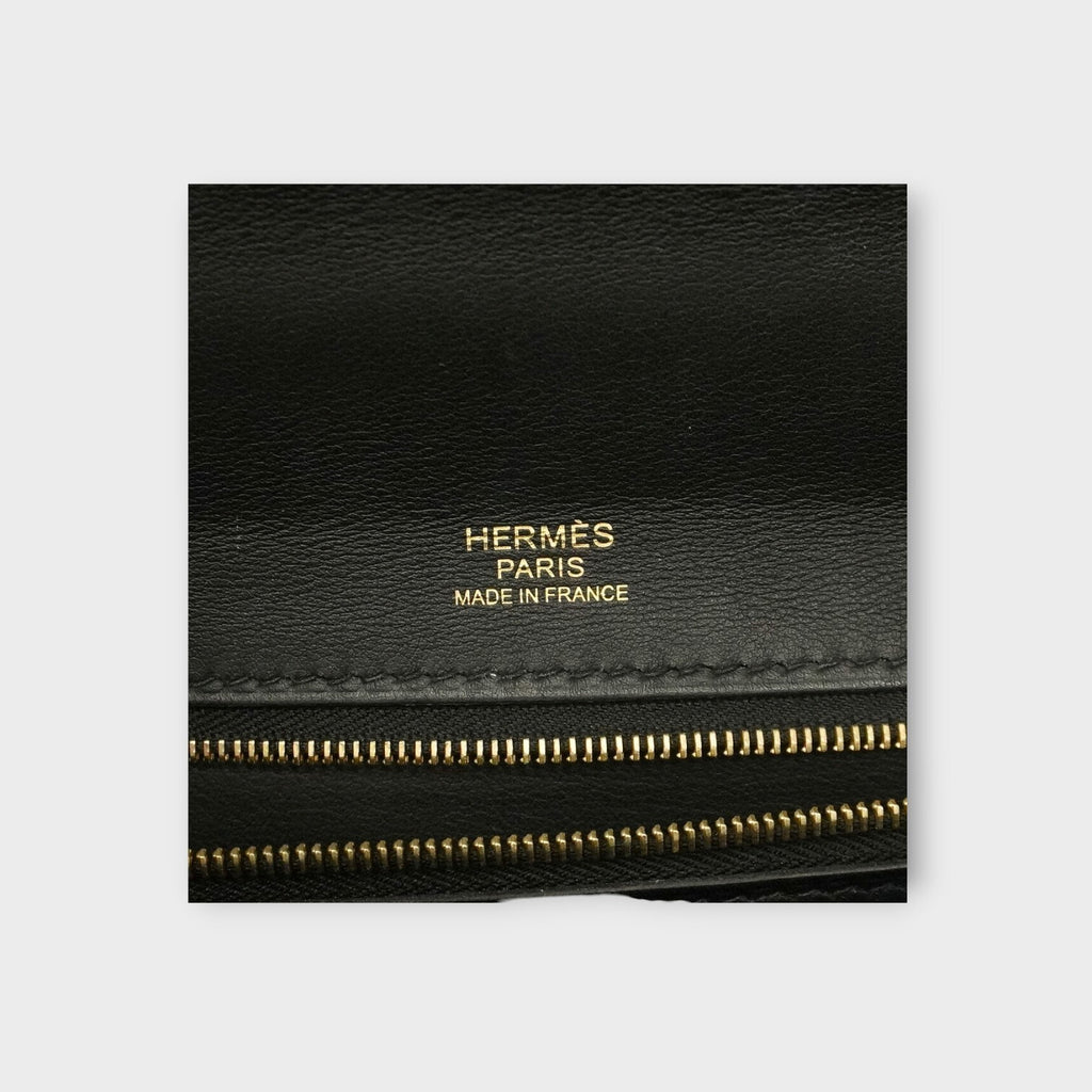 Hermès Handbag Vingt Quatre 29 Togo Black Gold Hardware Y Stamp 【A】