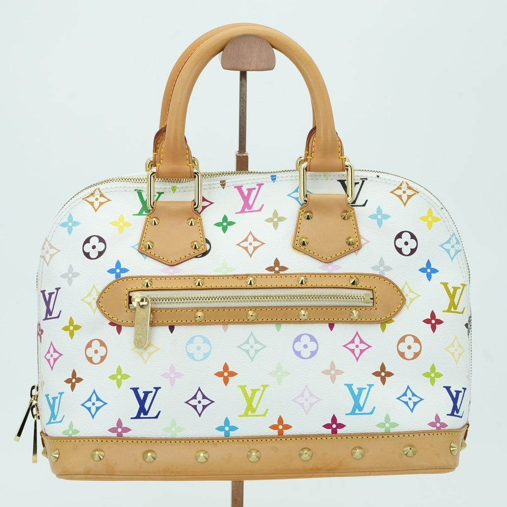 LOUIS VUITTON Multicolore Alma M40443 Handbag Blanc White Women's