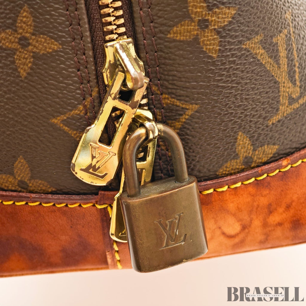 LOUIS VUITTON Alma PM Handbag M51130 Monogram Leather Brown FL1010