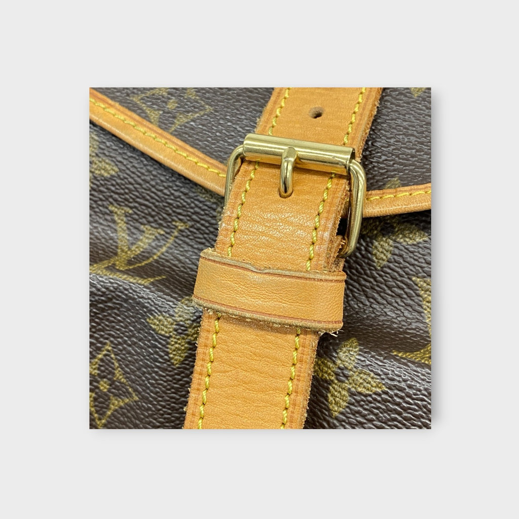 Louis Vuitton Shoulder Bag Monogram Saumur 35 M42254 Brown Leather Canvas 【B】