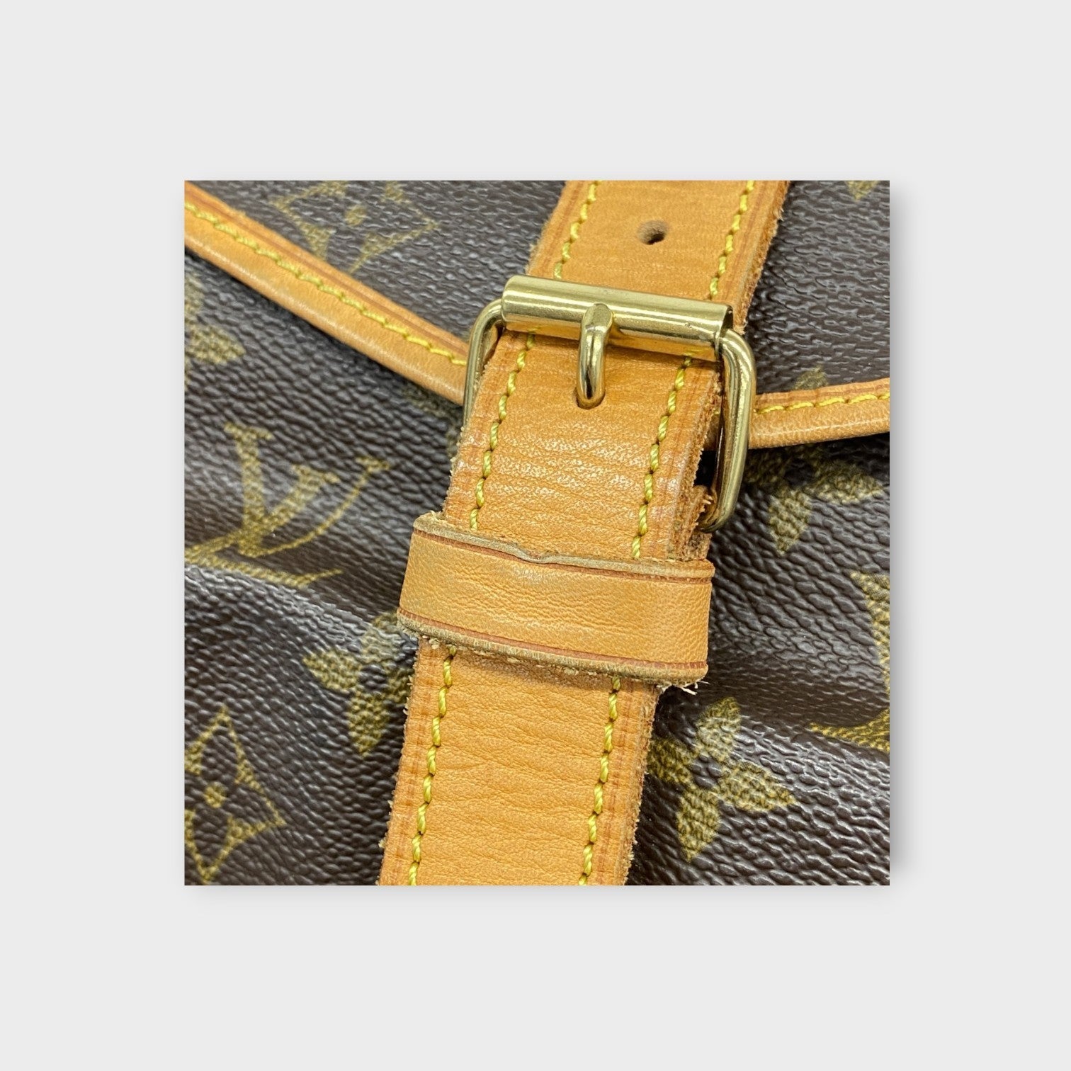 Louis Vuitton Shoulder Bag Monogram Saumur 35 M42254 Brown Leather Canvas 【B】