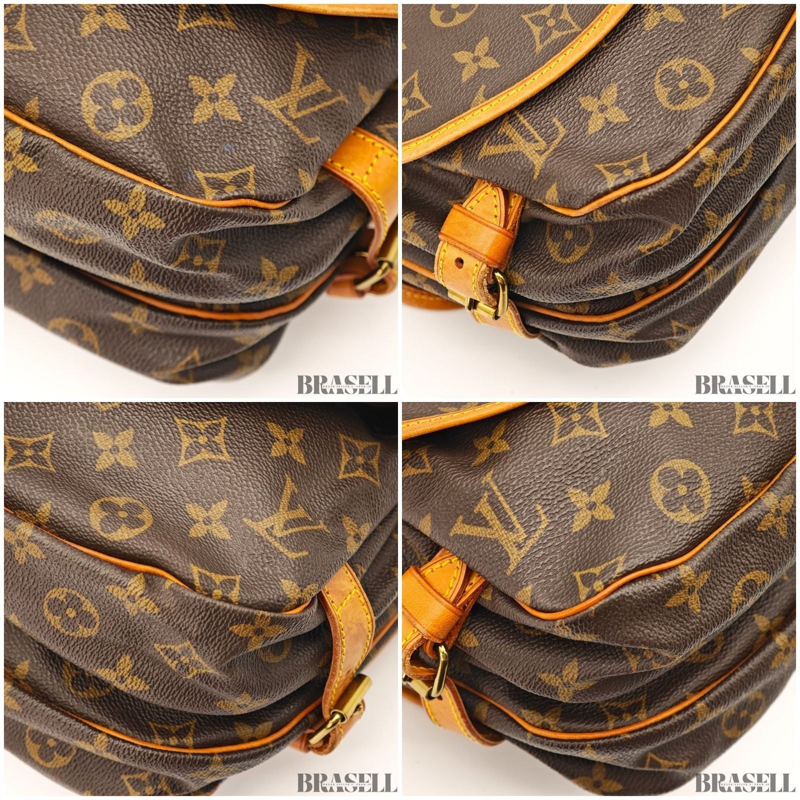 Louis Vuitton Saumur 30 M42256 Shoulder Bag Monogram Canvas Leather Brown