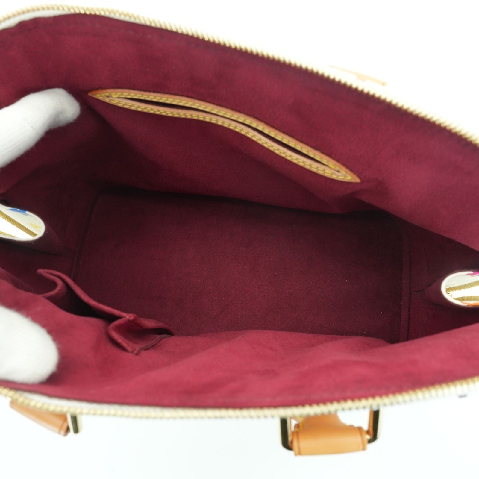 LOUIS VUITTON Multicolore Alma M40443 Handbag Blanc White Women's