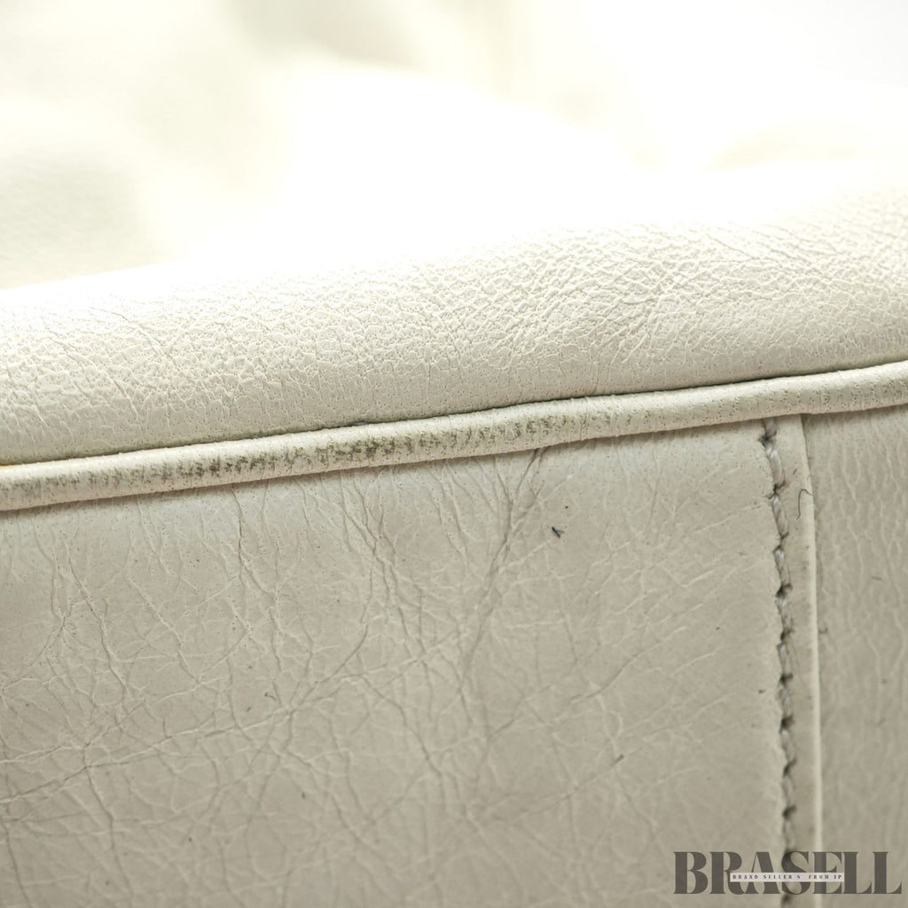 Balenciaga The First 103208 213048 Bag Handbag Cylinder Horizontal Ivory