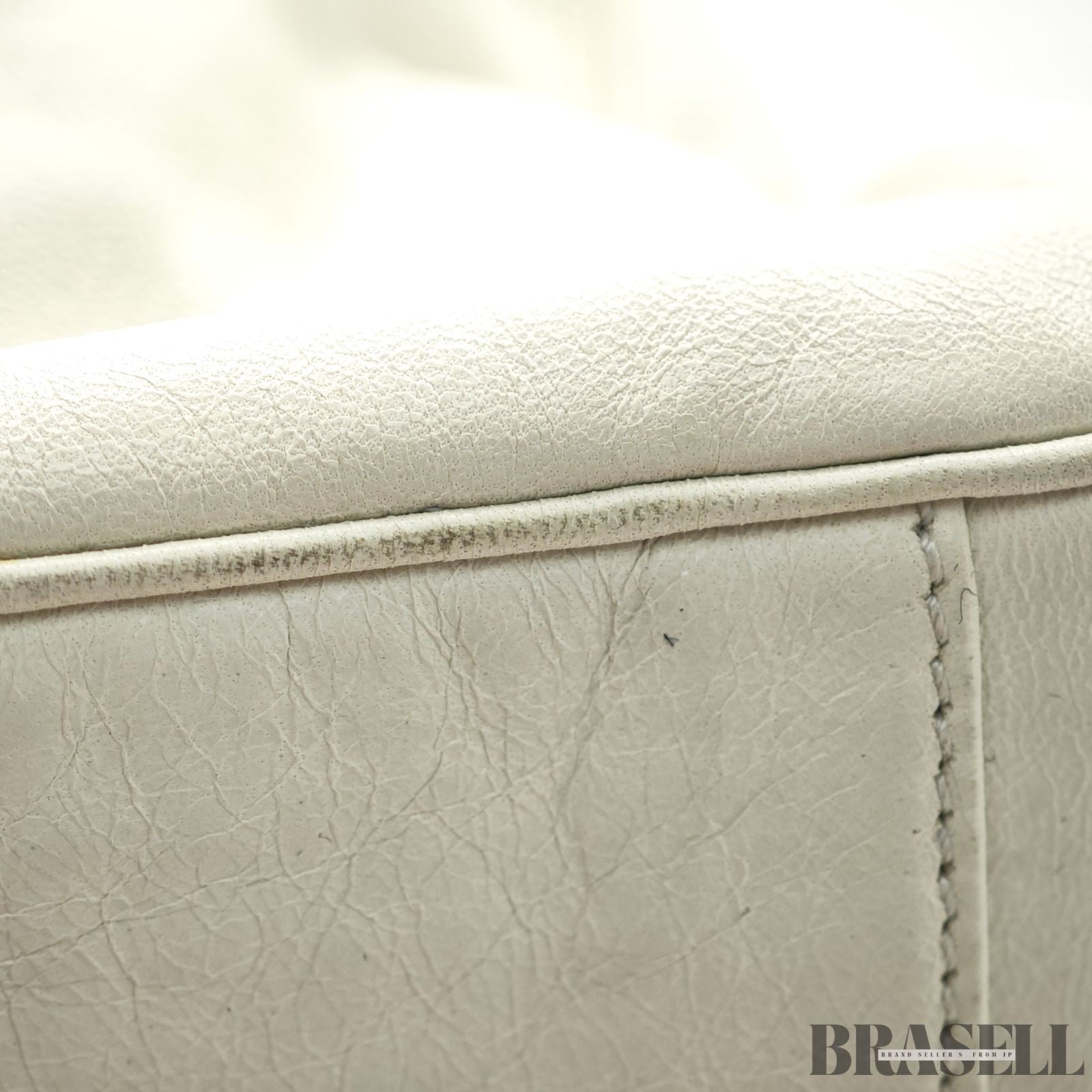 Balenciaga The First 103208 213048 Bag Handbag Cylinder Horizontal Ivory