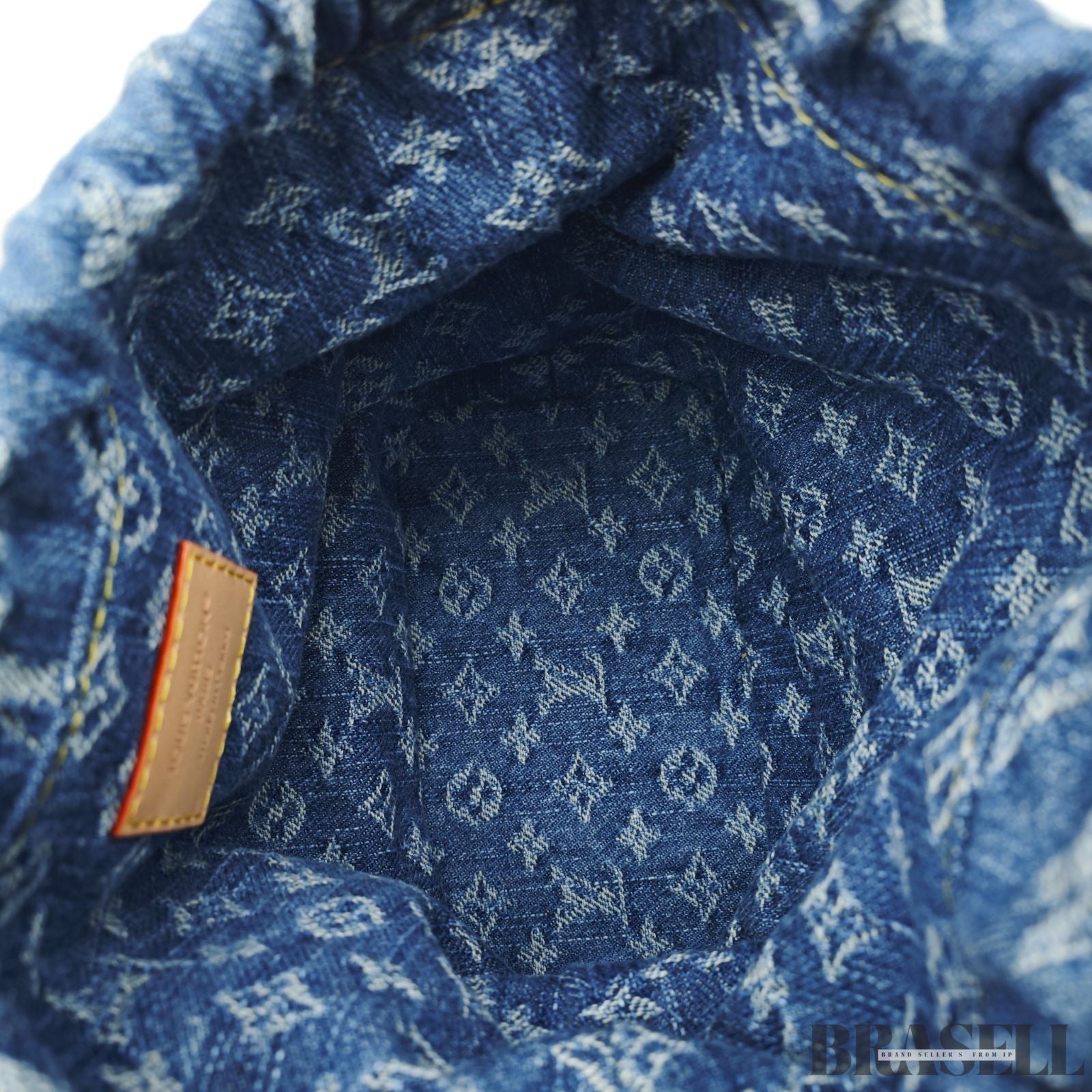 Louis Vuitton Nano Noe M83043 Monogram Denim Blue Cotton w/Dust Bag Strap
