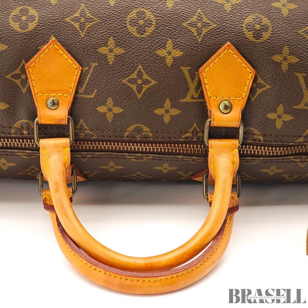 LOUIS VUITTON Speedy 35 M41524 Handbag Brown Monogram Canvas Mini Boston Bag