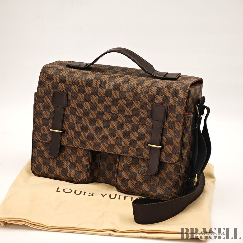 Louis Vuitton 2way Handbag Shoulder Bag N42270 Broadway Damier Ebene Brown