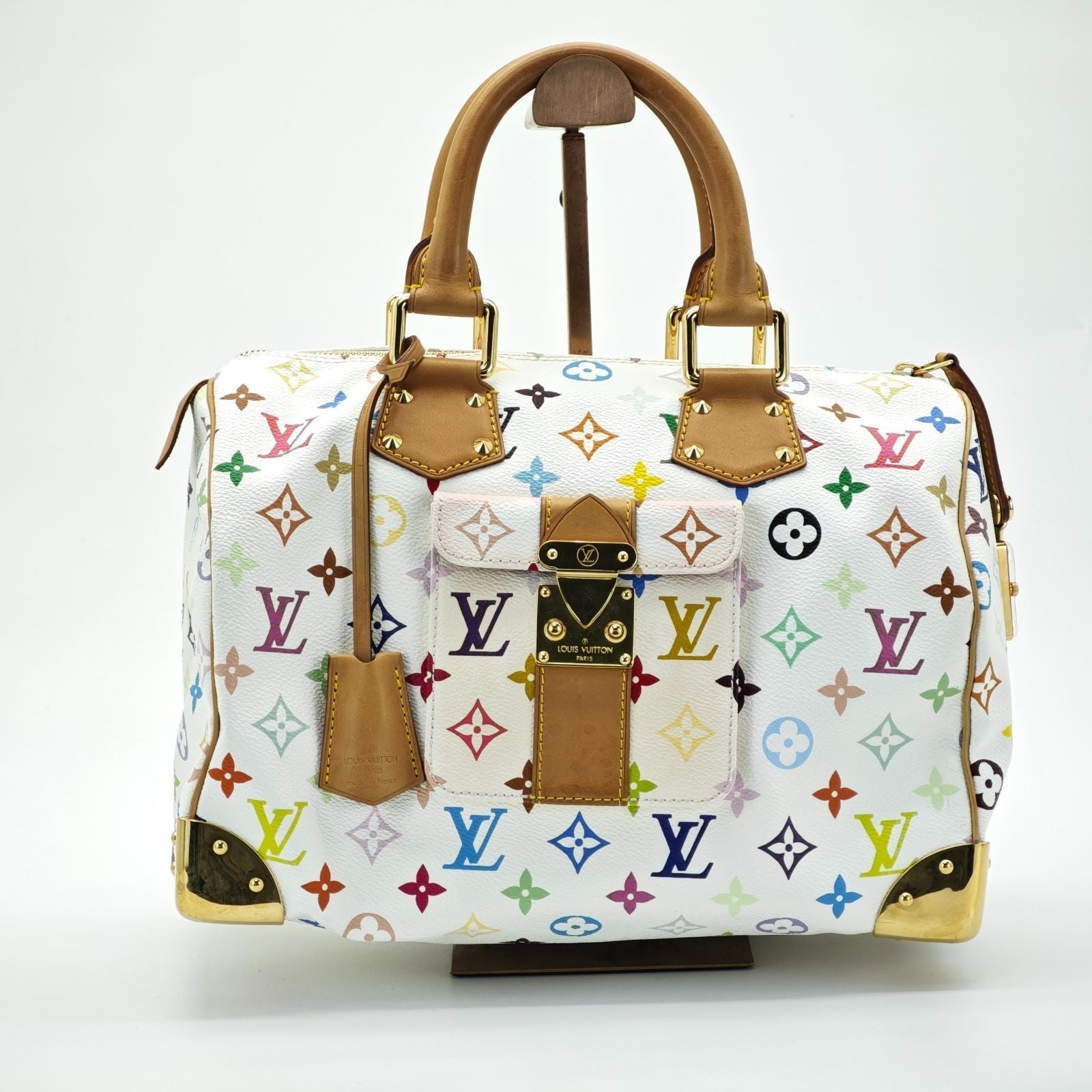 LOUIS VUITTON Monogram Multicolor Speedy 30 Handbag Mini Boston Bag M92643