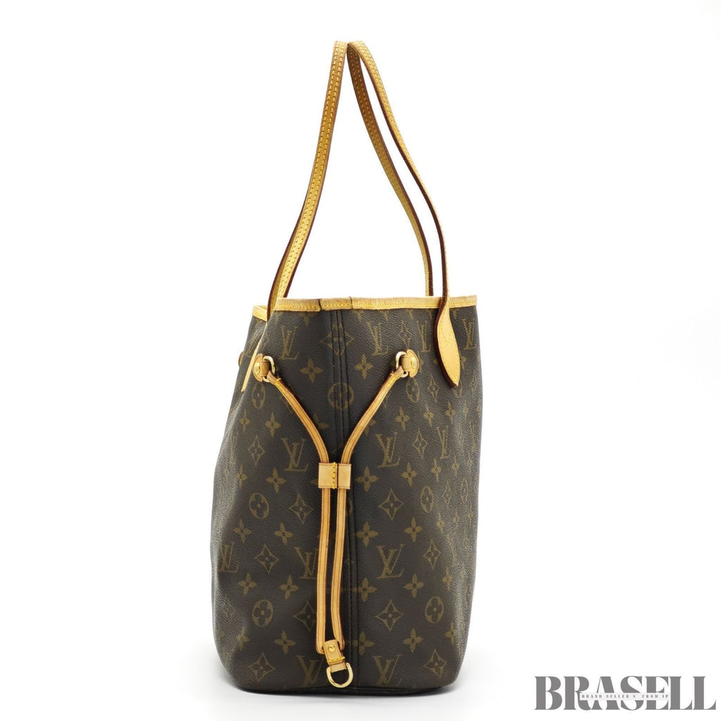 LOUIS VUITTON Neverfull MM M40156 Monogram Large Tote Shoulder Bag Brown