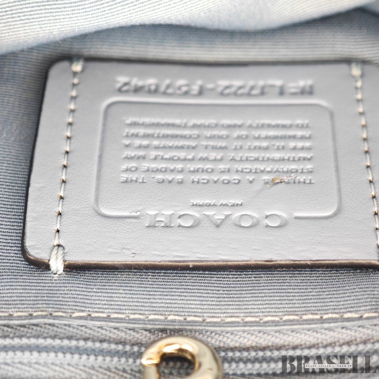 COACH Luxury Signature Tote Bag Beige/Blue for Women