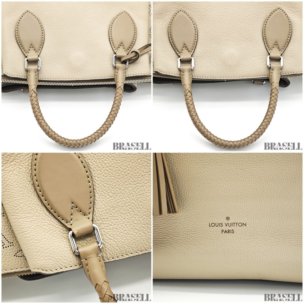 Louis Vuitton Monogram Mahina Omea M55031 Handbag Tassel Charm Galet Brown