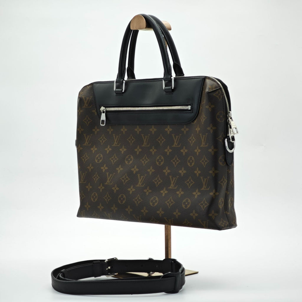 LOUIS VUITTON Monogram Macather PDJ Porte Documan Jour NM Business Bag M54019
