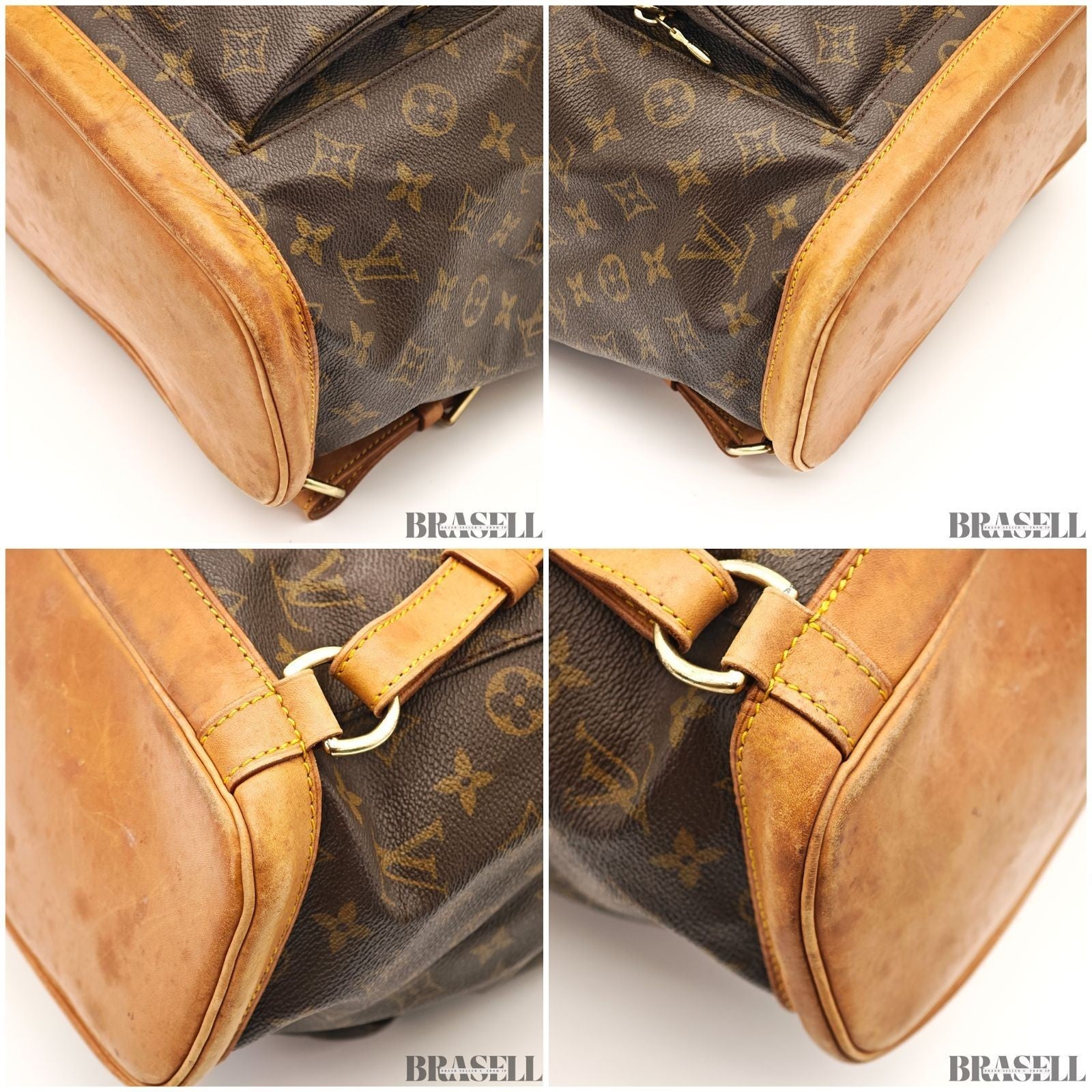 LOUIS VUITTON Montsouris M51135 Monogram Backpack Brown Women’s