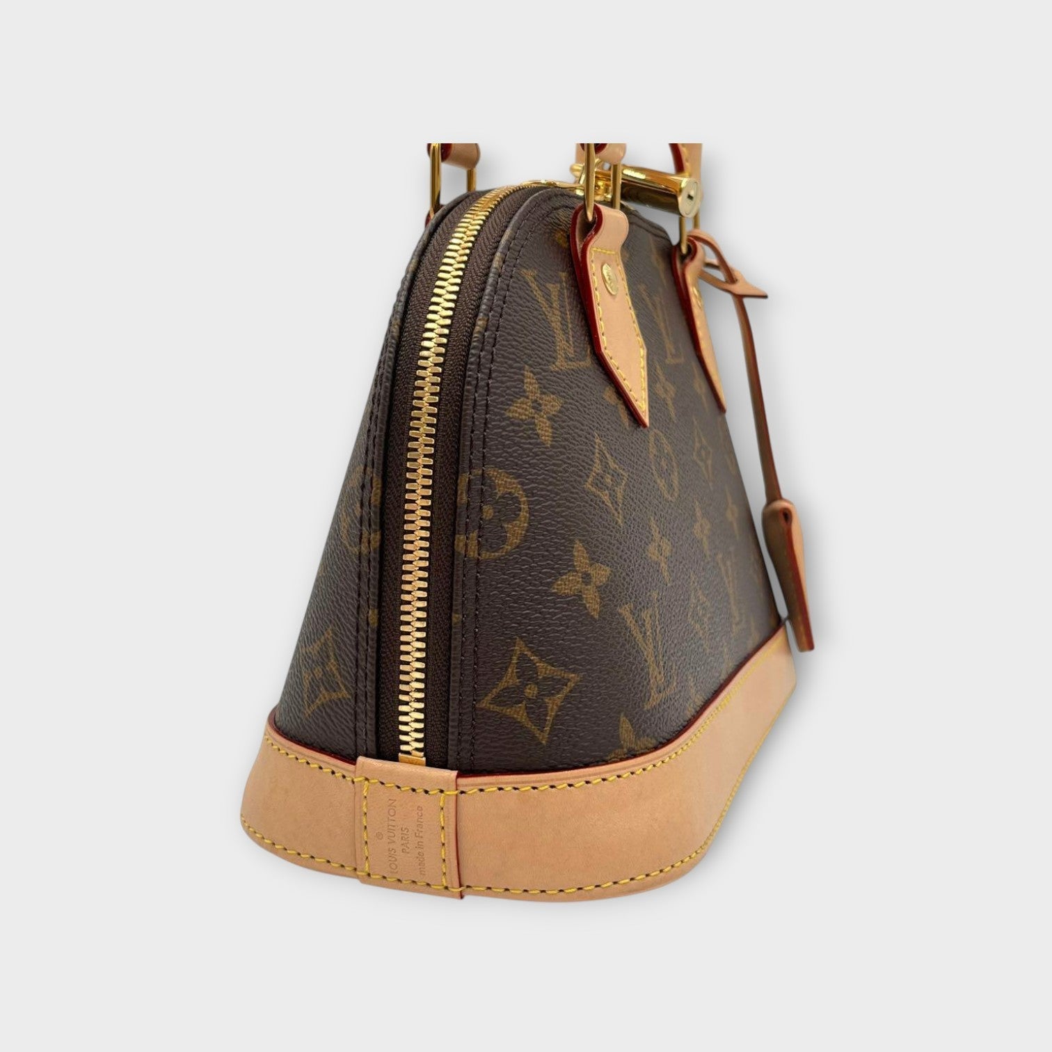 Louis Vuitton Alma BB M53152 Monogram 2Way Handbag Brown Beige Leather 【S】