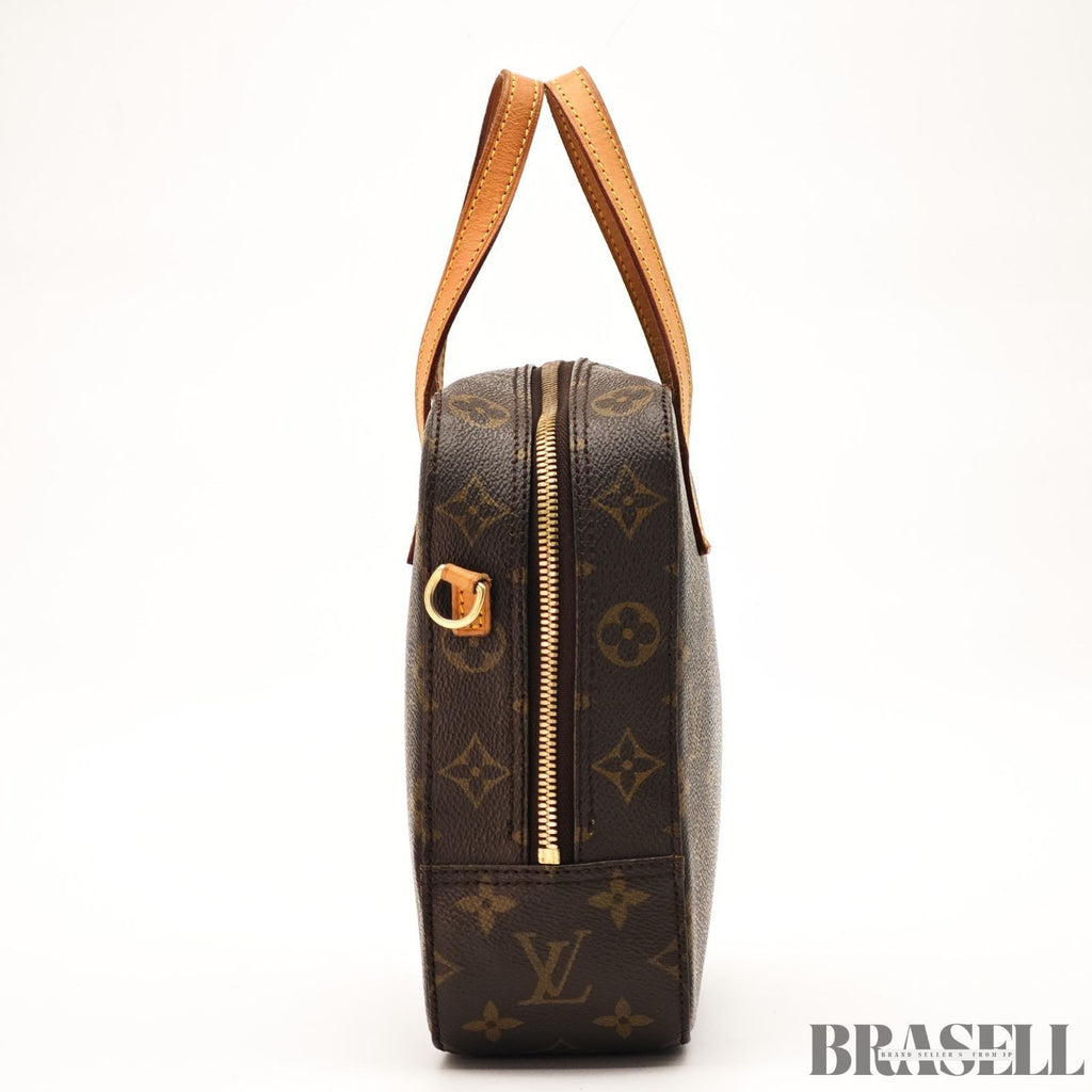 Louis Vuitton Spontini M47500 Monogram Handbag Shoulder Bag 2Way Brown