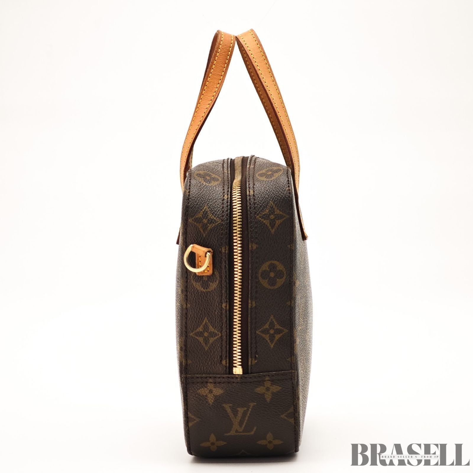 Louis Vuitton Spontini M47500 Monogram Handbag Shoulder Bag 2Way Brown