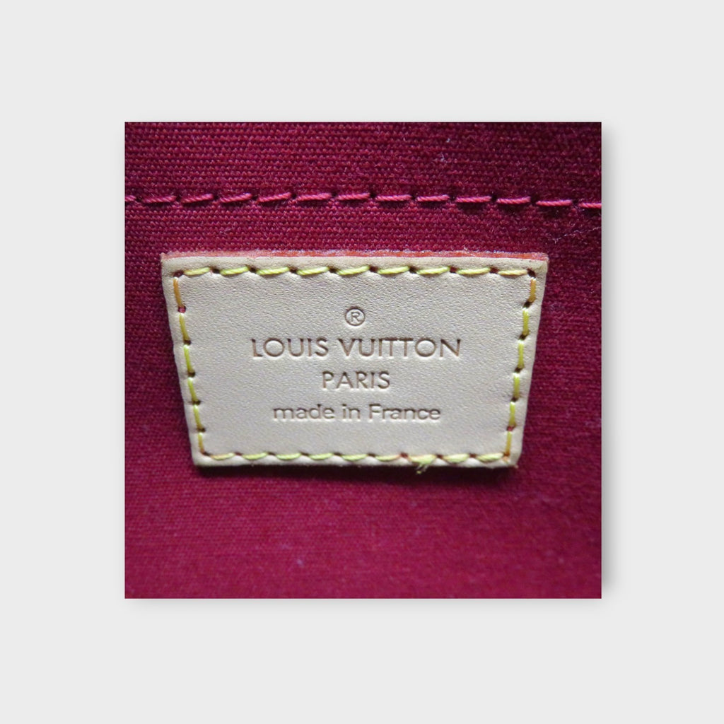 Louis Vuitton Rosewood Avenue Handbag Patent Monogram Vernis M93507 Red【A】