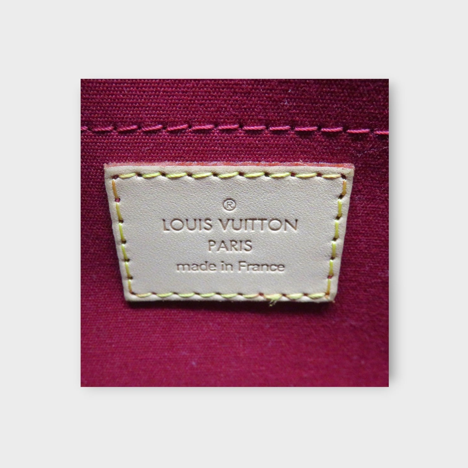 Louis Vuitton Rosewood Avenue Handbag Patent Monogram Vernis M93507 Red【A】