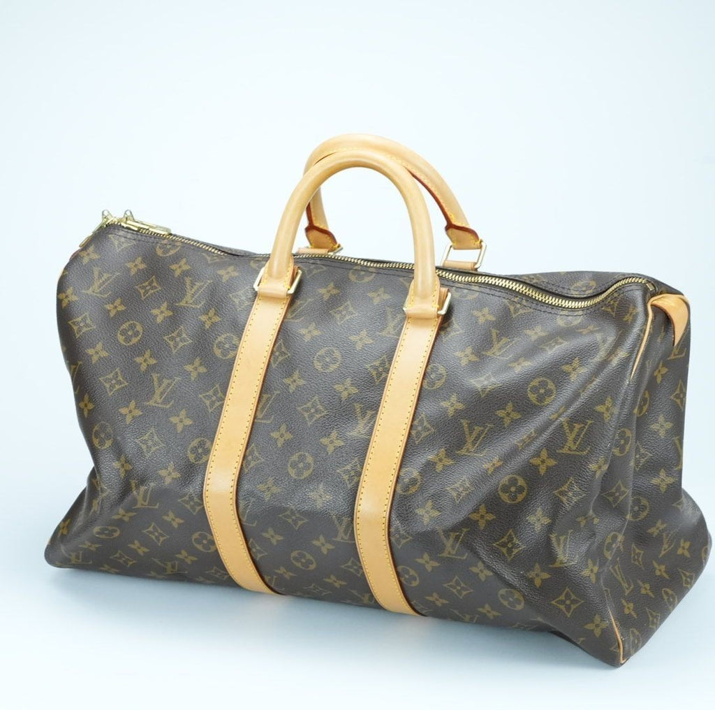 LOUIS VUITTON Keepall 45 M41428 Boston Bag Travel Bag Brown Large Capacity