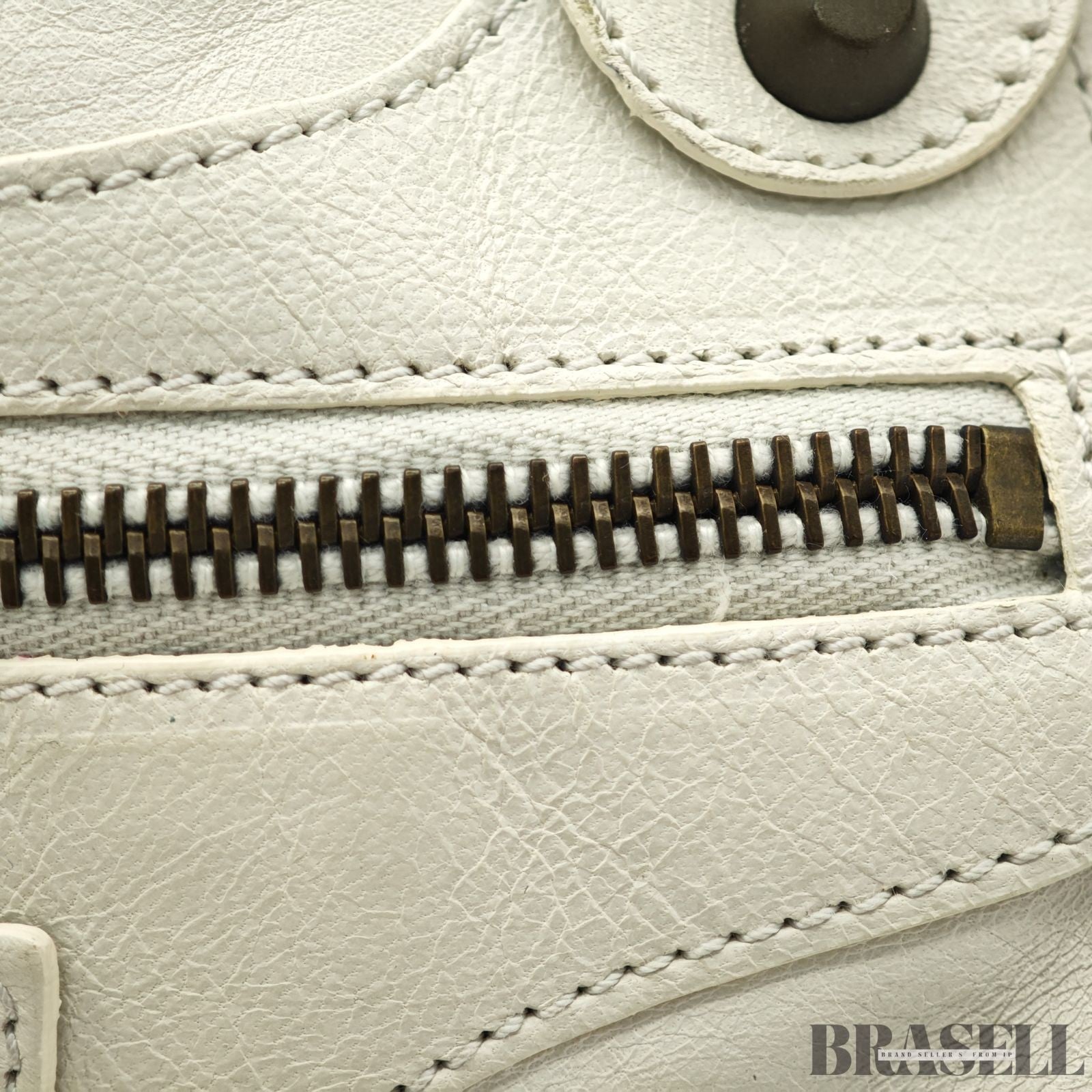 Balenciaga The First 103208 213048 Bag Handbag Cylinder Horizontal Ivory