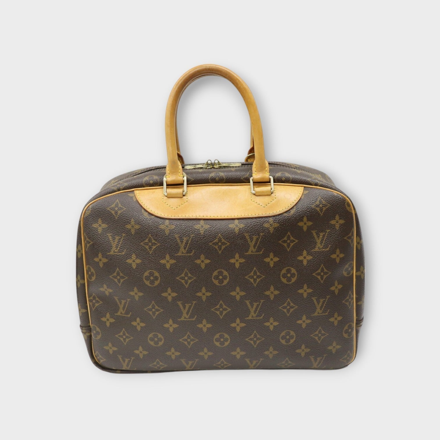 Louis Vuitton M47270 Bowling Vanity Deauville Brown PVC Leather【B】