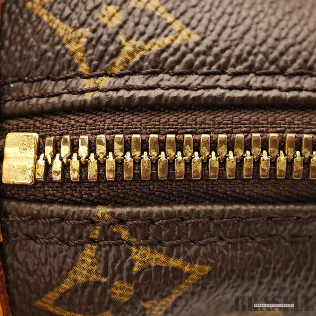 Louis Vuitton Alma PM M51130 Monogram Canvas Handbag Brown Unisex w/Padlock Key