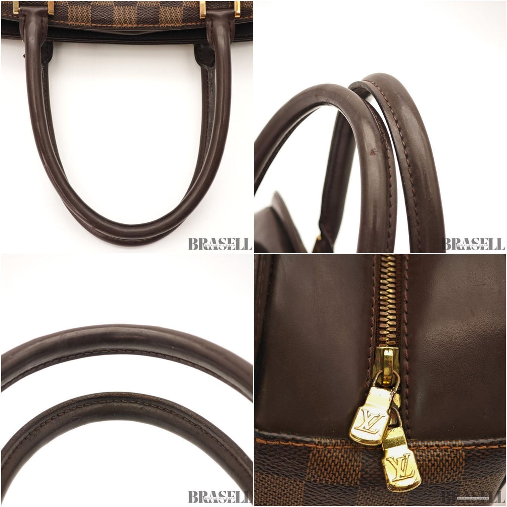 LOUIS VUITTON Saria ORIENTAL Hand Bag N51282 Damier Canvas Leather Ebene Brown