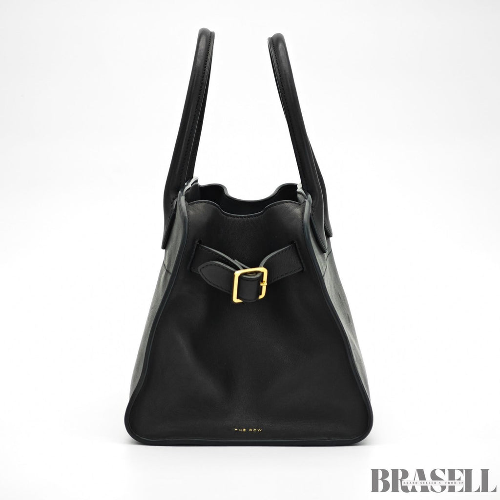 The Row Margaux 10 Bag Handbag Black Leather Woman w/ Shoulder Strap