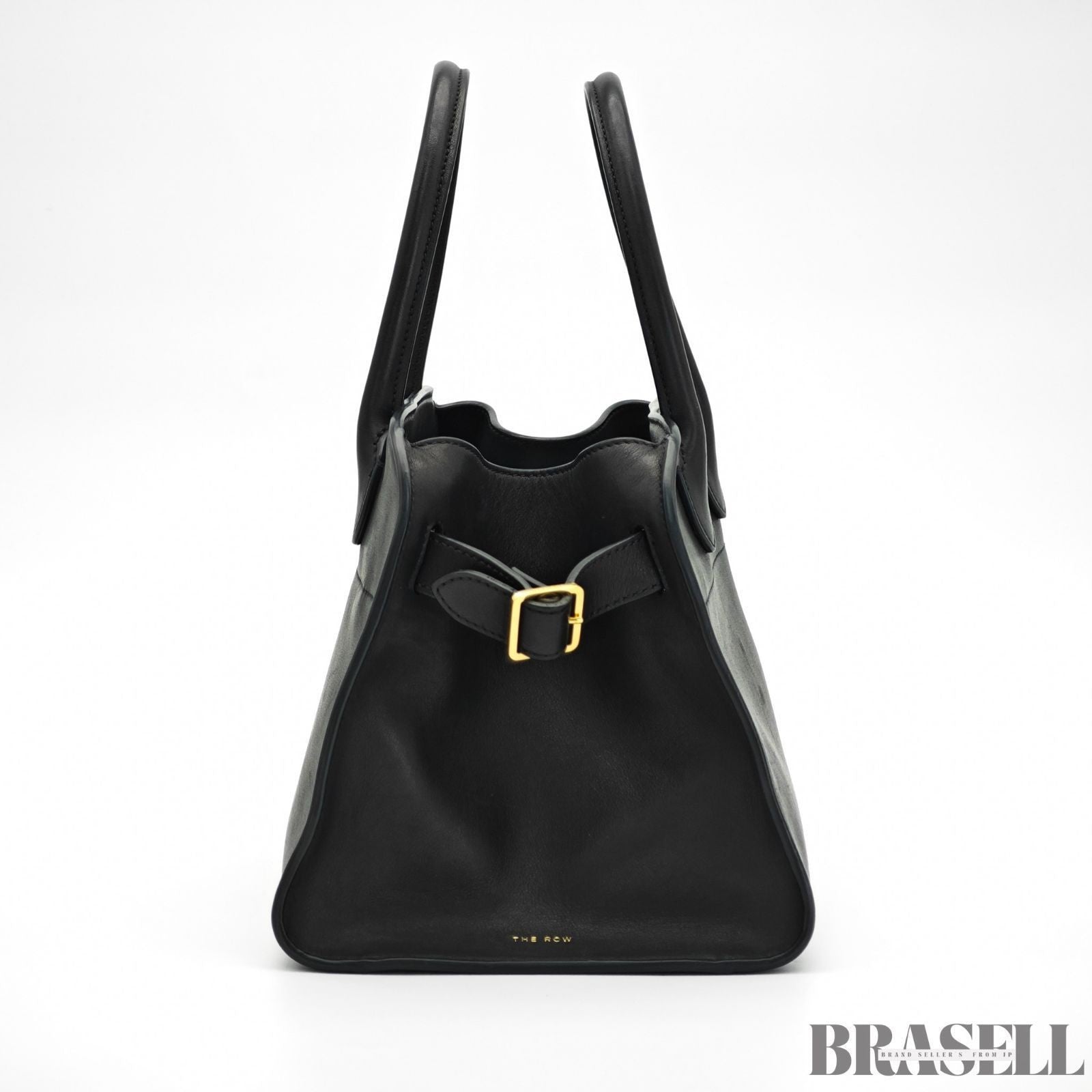 The Row Margaux 10 Bag Handbag Black Leather Woman w/ Shoulder Strap