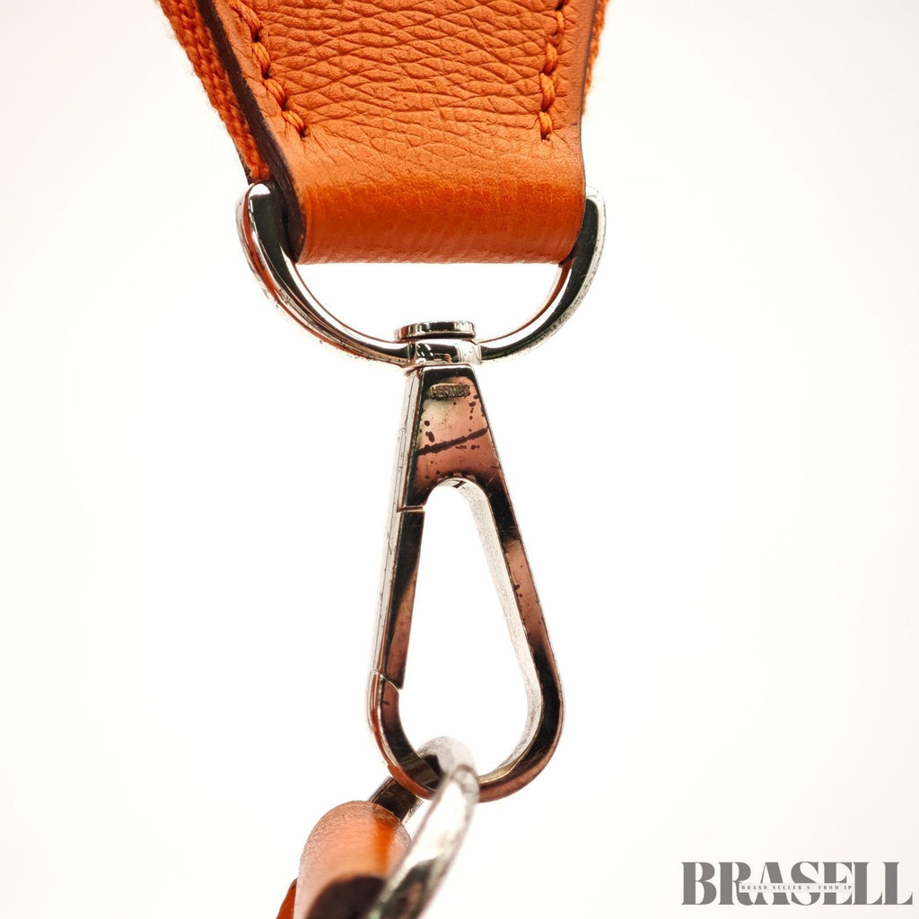 Hermes Evelyn PM Orange Toryon Clemence Crossbody Shoulder Bag w/Dust Bag Strap