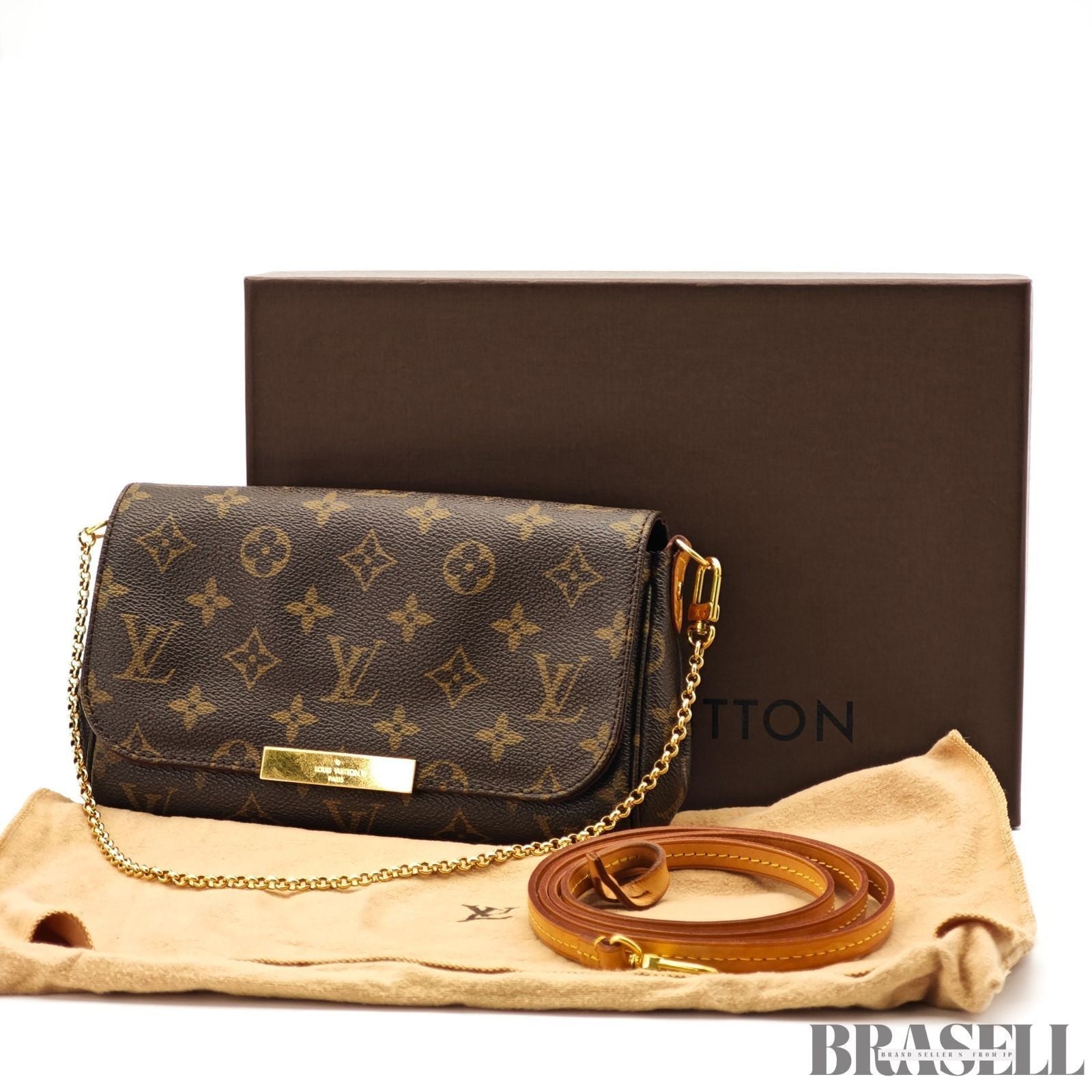 LOUIS VUITTON Monogram Favorit MM Shoulder Bag 2way M40718 Auth FL3175