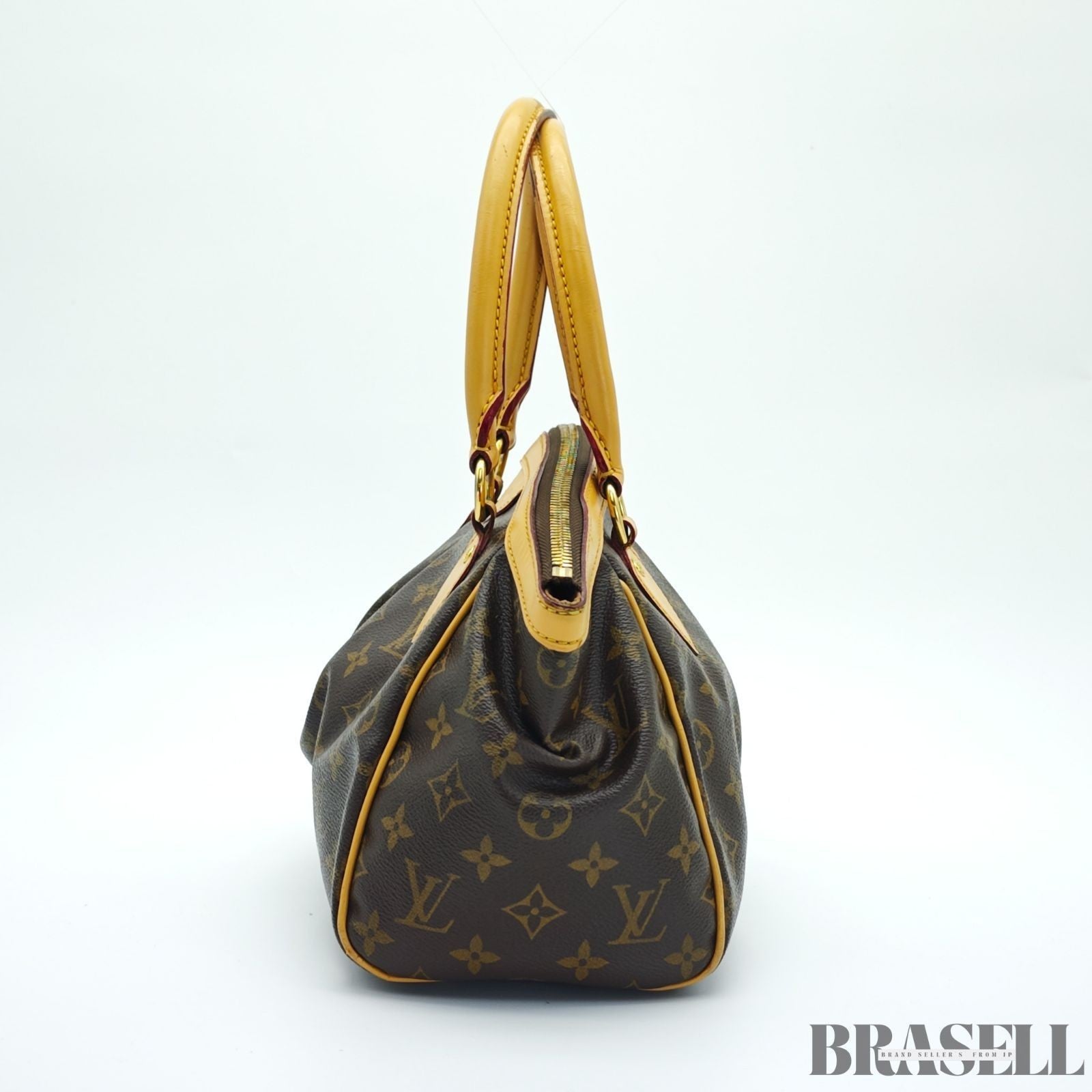 Louis Vuitton Tivoli PM M40143 Monogram Canvas Leather Handbag Tote Bag Brown