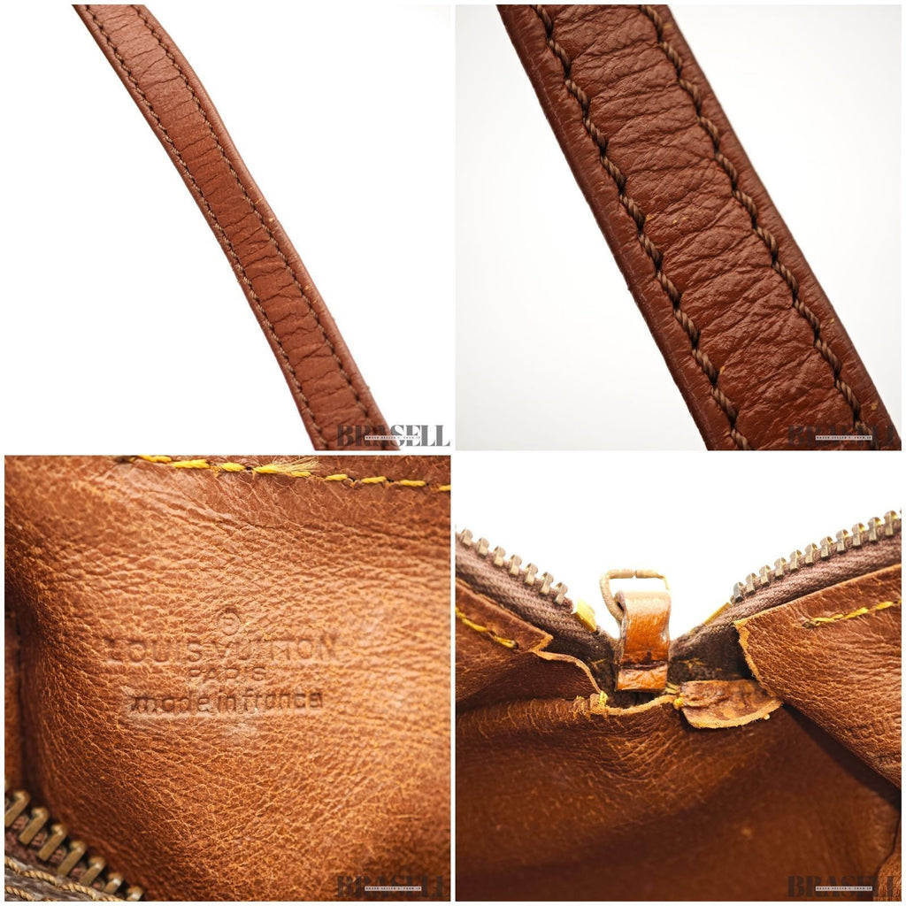 Auth Louis Vuitton Monogram Papillon GM M51365 Handbag Tote Bag Brown w/Poach