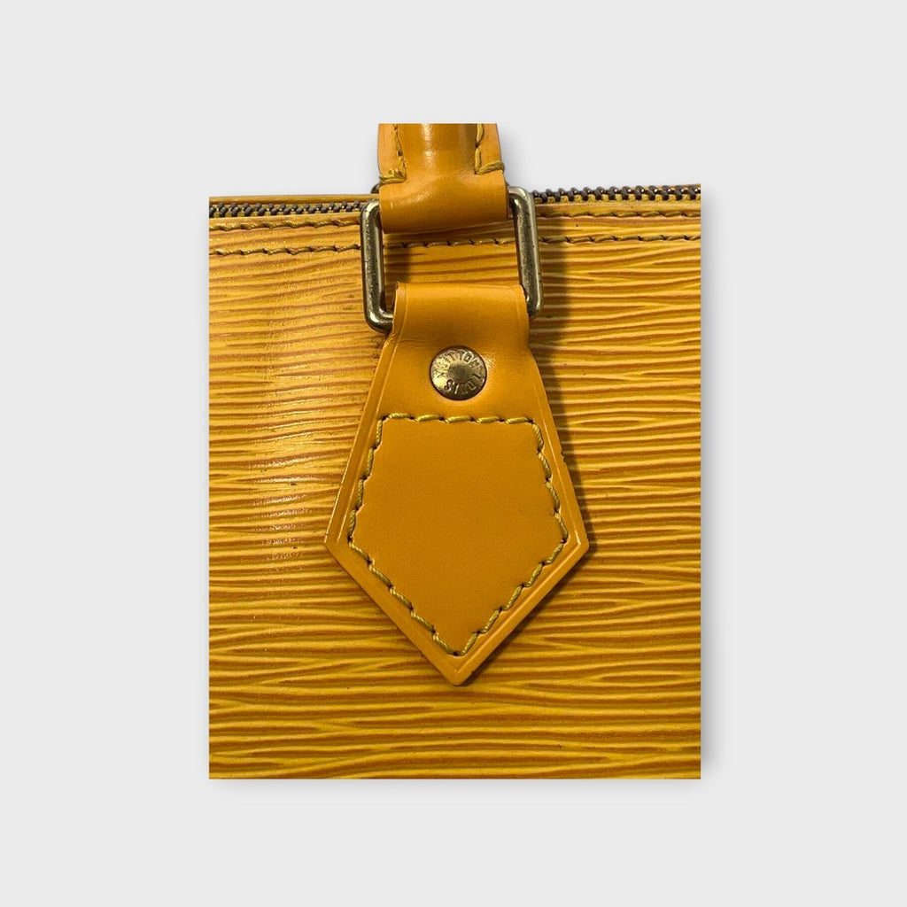 Louis Vuitton Speedy 25 M43019 Epi Leather Handbag Tote Bag Yellow 【B】