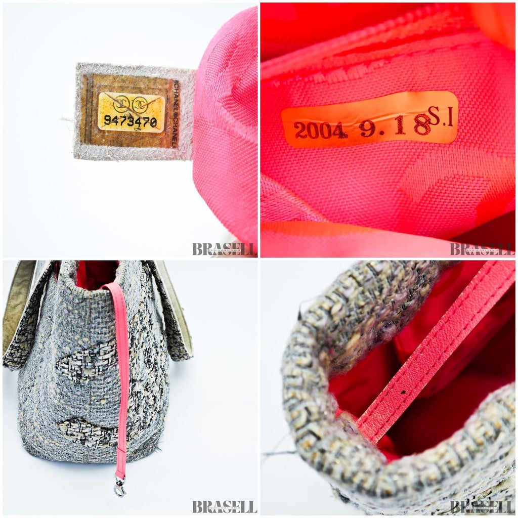 Chanel Cambon Line Tweed Multicolor Silver Tote Bag No 9 A25170 Woman