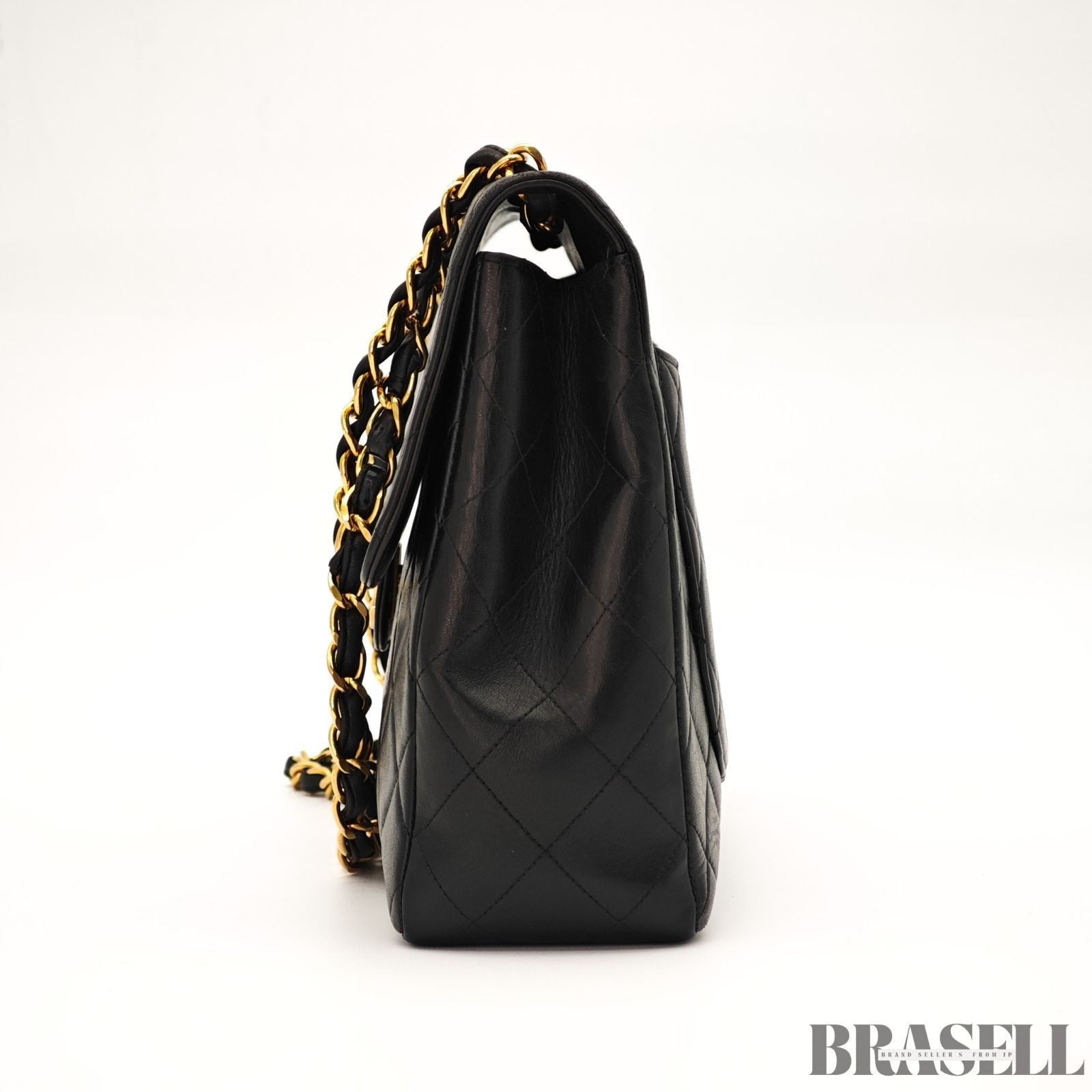 CHANEL Maxi Jumbo Matelasse 30 Shoulder Bag Chain Shoulder Bag Double Flap Black